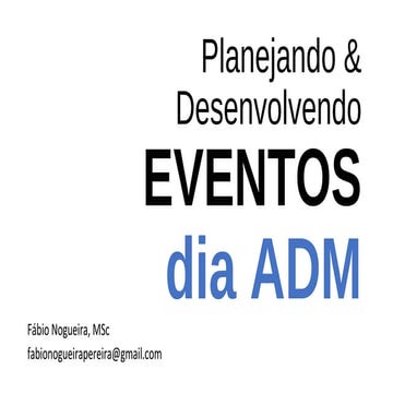 COMUNICAÇÃO ORGANIZACIONAL _ Aula TE - Briefing Evento | PPT