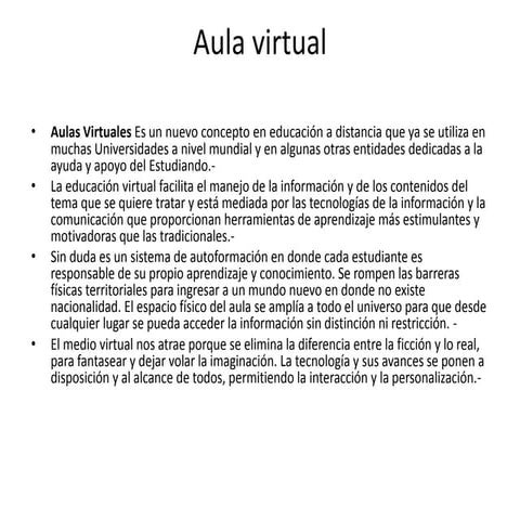 Aula virtual | PPTX