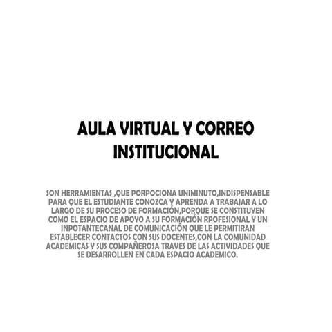 Aula virtual y correo institucional