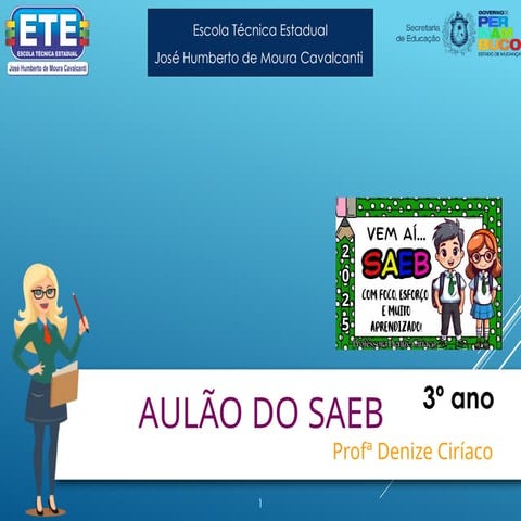 Aulão saeb 3 ano revisão para prova.pptx