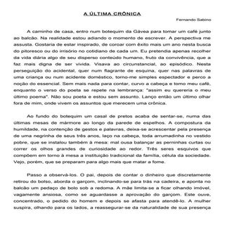 A ultima cronica_texto_e_questoes