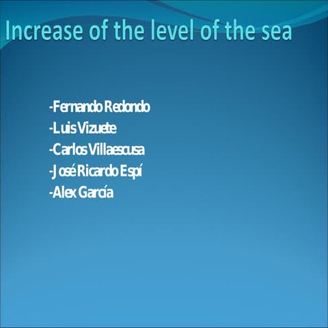 Aumento Del Nivel Del Mar