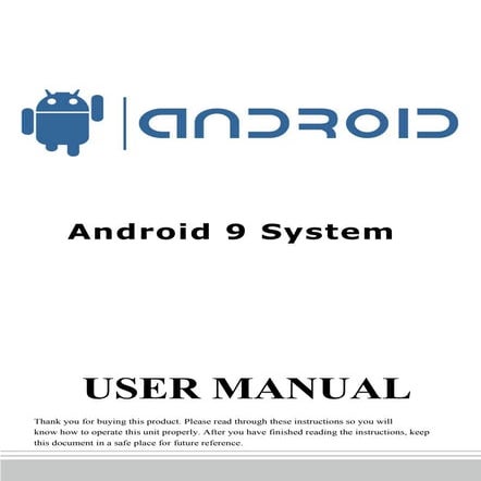 Aumume android9 car Radio manual