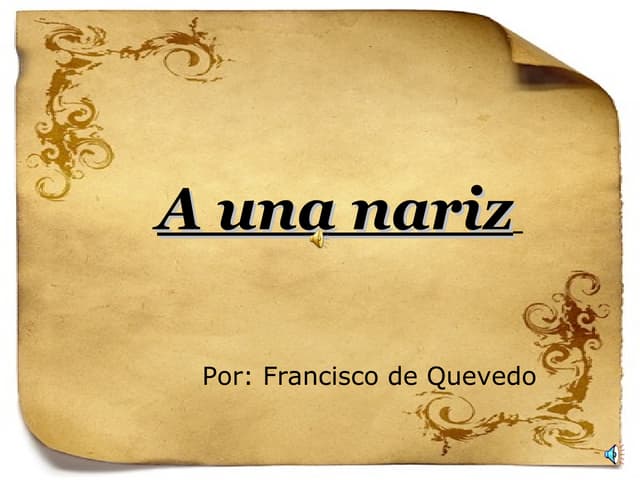 A una nariz poema de francisco de quevedo