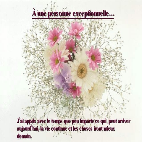 A une personne exceptionnelle