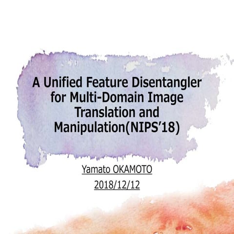 A unified feature disentangler for multi domain image translation and manipul...