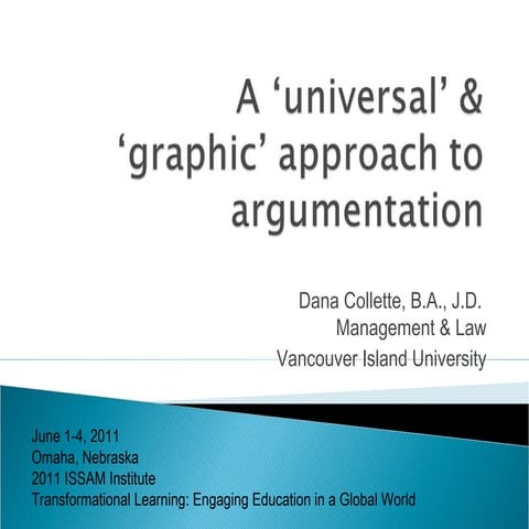 A ‘universal’ and ‘graphic’ approach to argumentation analysis