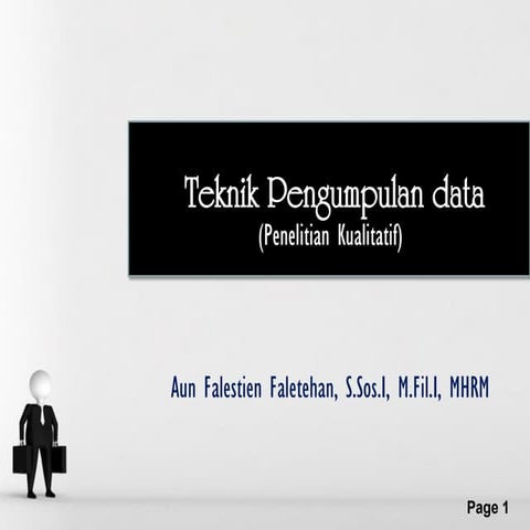 Teknik pengumpulan data penelitian kualitatif