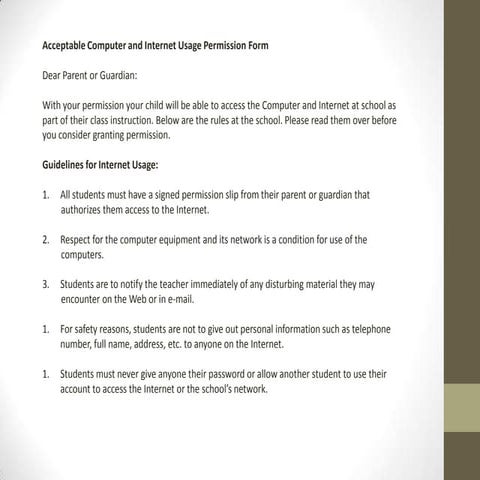 Sample Acceptable Use Policy Upper Grades | PDF