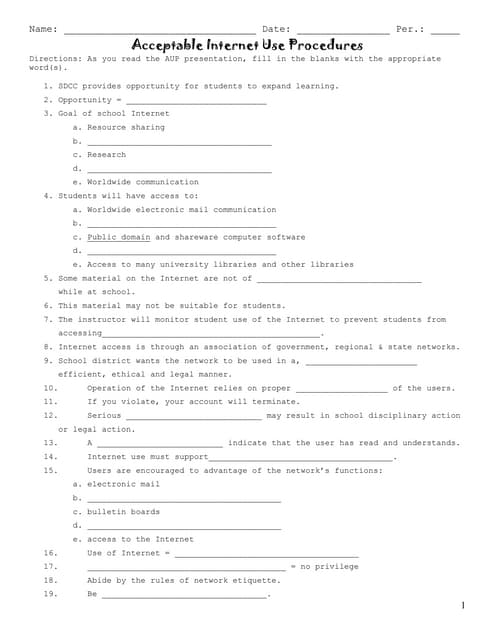 Aup study guide for ppt  pdf