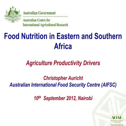 Chris Auricht - Agriculture Productivity Drivers