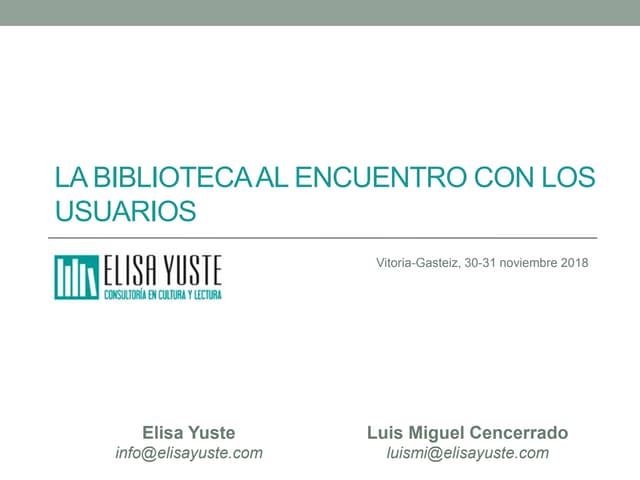 Los bibliotecarios al encuentro de los lectores