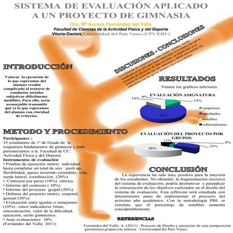 Sistema de evaluación aplicado a un proyecto de Gimnasia