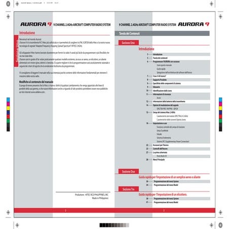 Manuale Hitec Aurora 9 italiano (2/6)