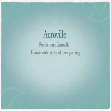 Auroville pondicherry 