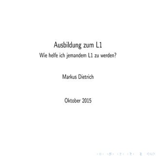 Ausbildung zum l1