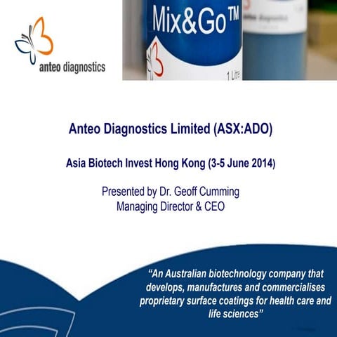 Anteo Diagnostics acquires Diasource | PDF