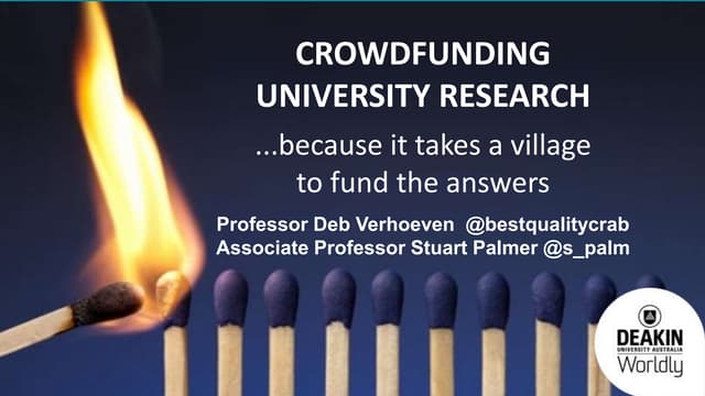 Crowdfuding University researchers
