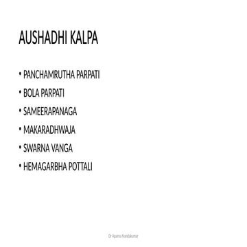 AUSHADHI KALPA.pptx as per NCISM syllabus