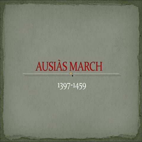 Ausiàs March | PPT