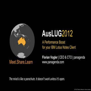 AusLug2012 - A performance boost for your notes client