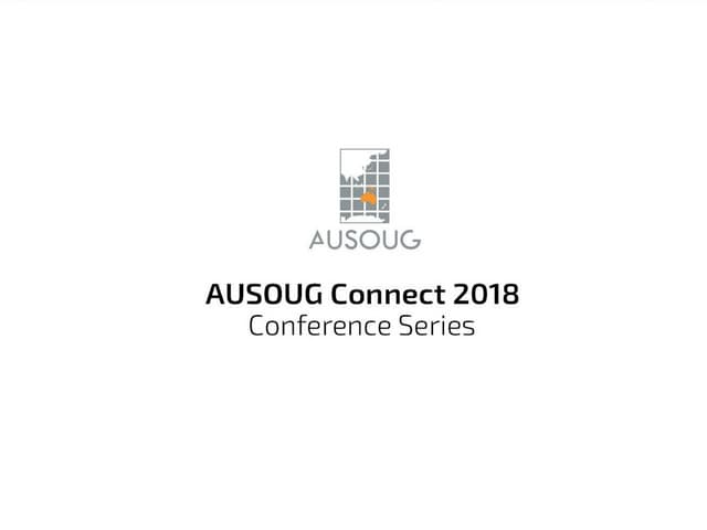 Ausoug Connect 2018 - Modern APEX application 