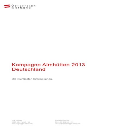 Ausschreibung almhütten 2013