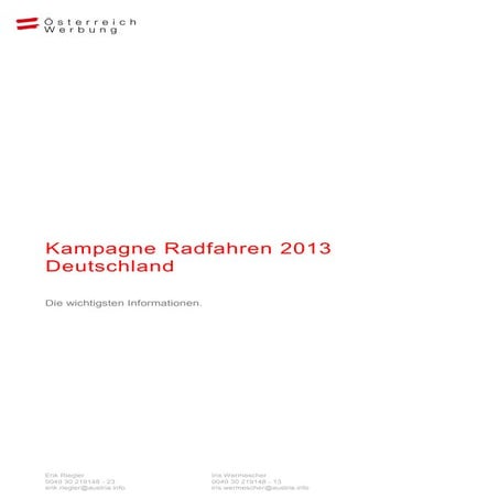 Ausschreibung rad 2013