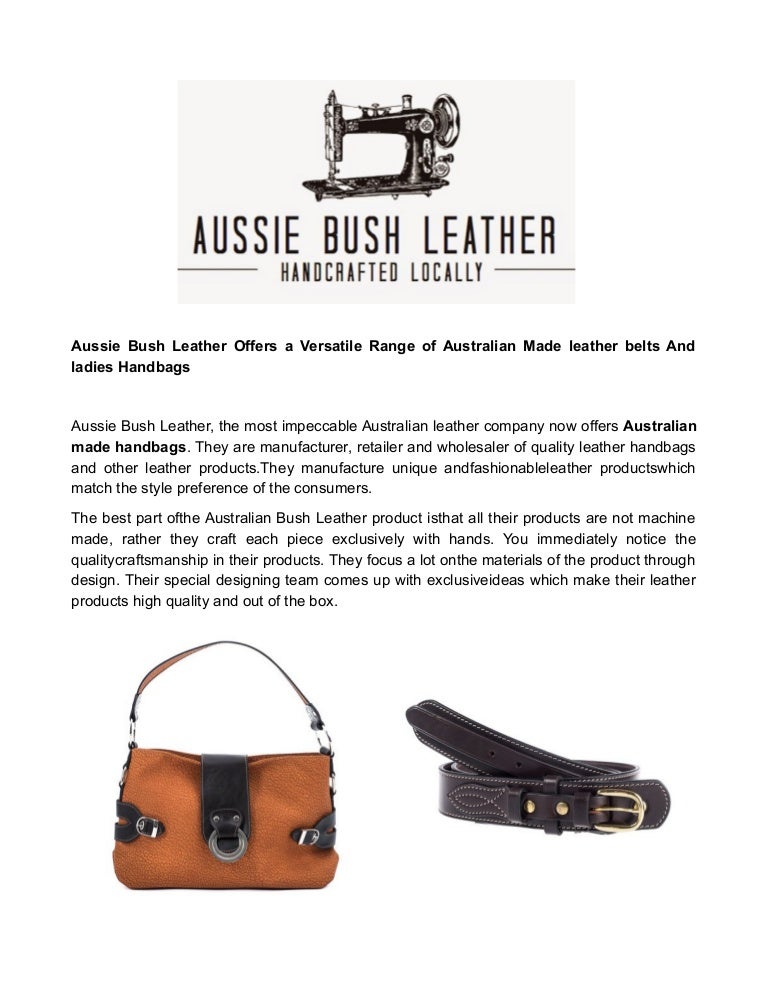 Aussie bush leather offers a versatile range of australian made leath…
