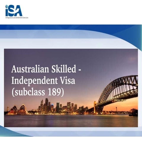 Australia Skilled Independent Visa Subclass 190 | PPT