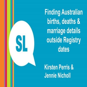 Finding Australian births, deaths and marriages outside Registry dates