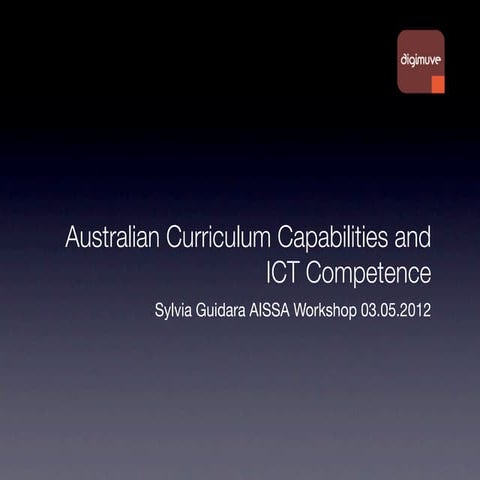 Australian Curriculum Capabilities and ICT Competence