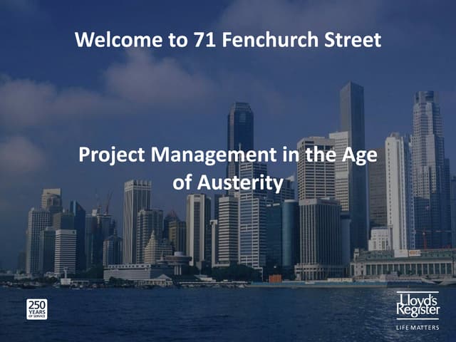 Austerity Implications for Project Management
