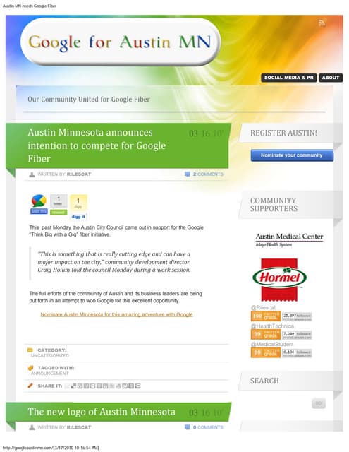 Austin mn needs google fiber - Austinmnneedsgooglefiber 100423084357 Phpapp01 Thumbnail 