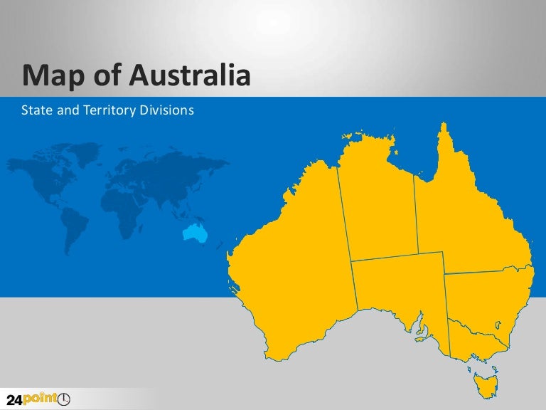 Australia Map Customdrawn PowerPoint Slide