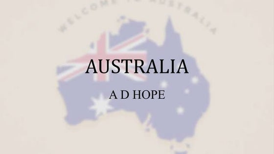 Australia Poem by A.D.Hope | Australia and Oceania Travel | Travel ...