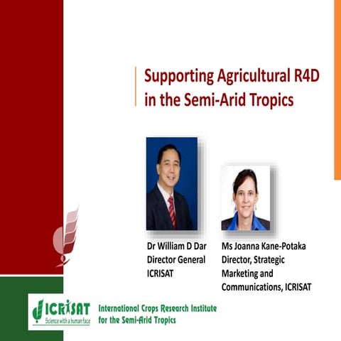 Supporting Agricultural R4D in the Semi-Arid Tropics