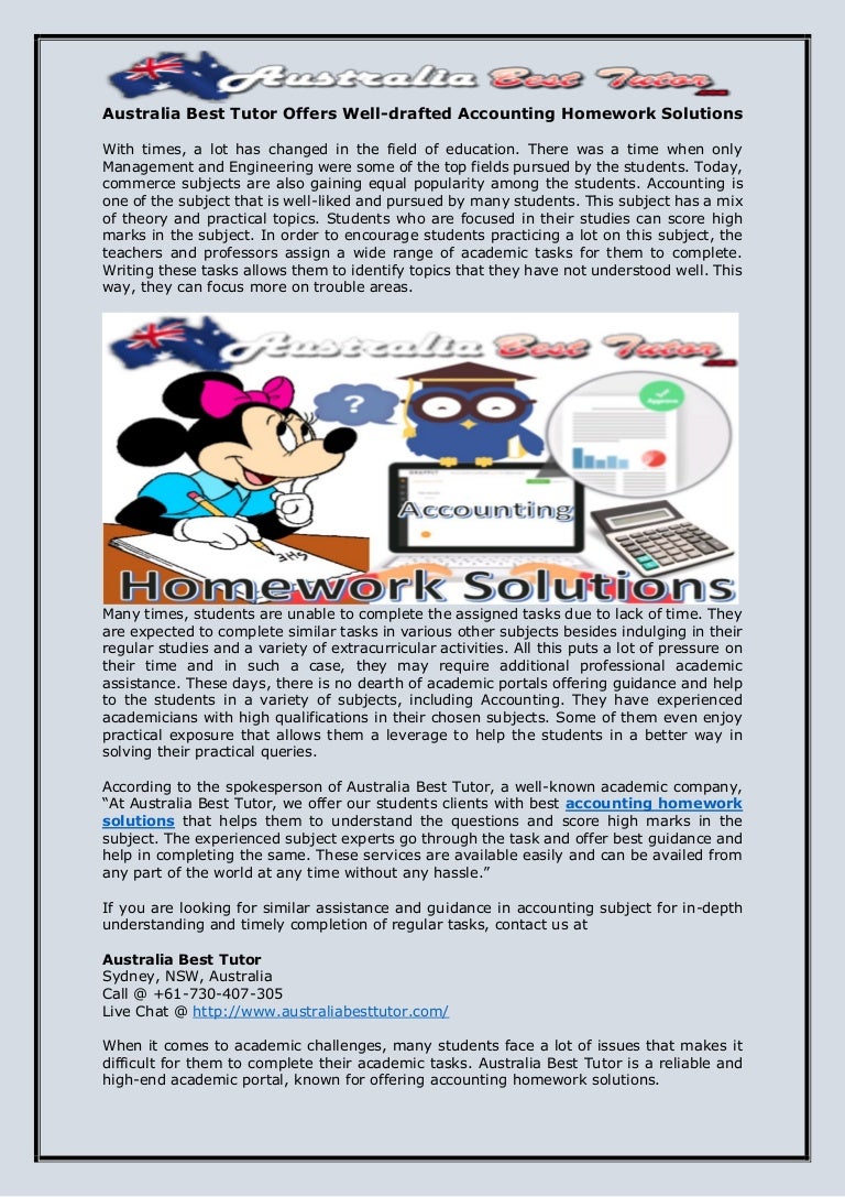 Home work solutions