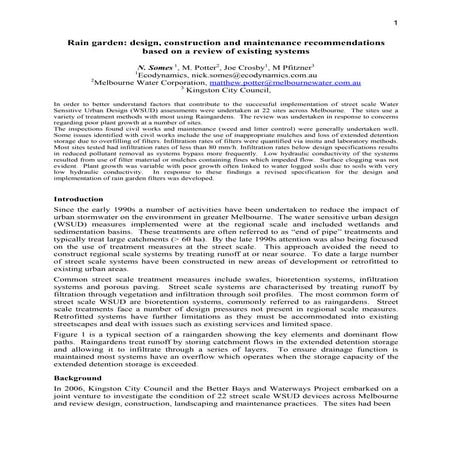 Australia: Knox: Rain garden design