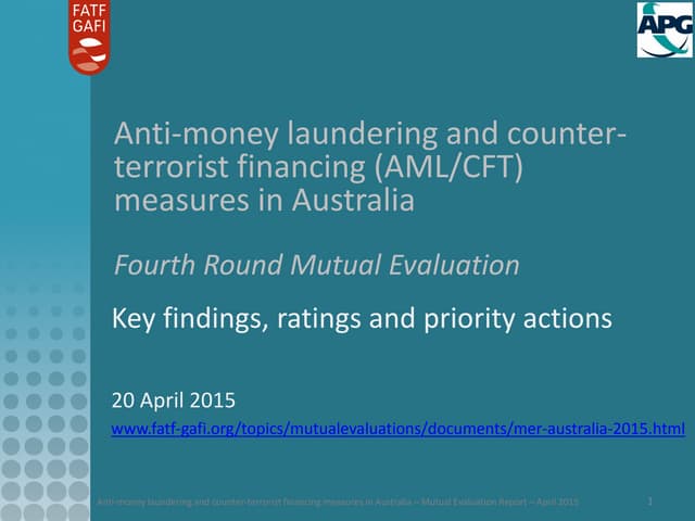 Australia mutual evaluation report ...
