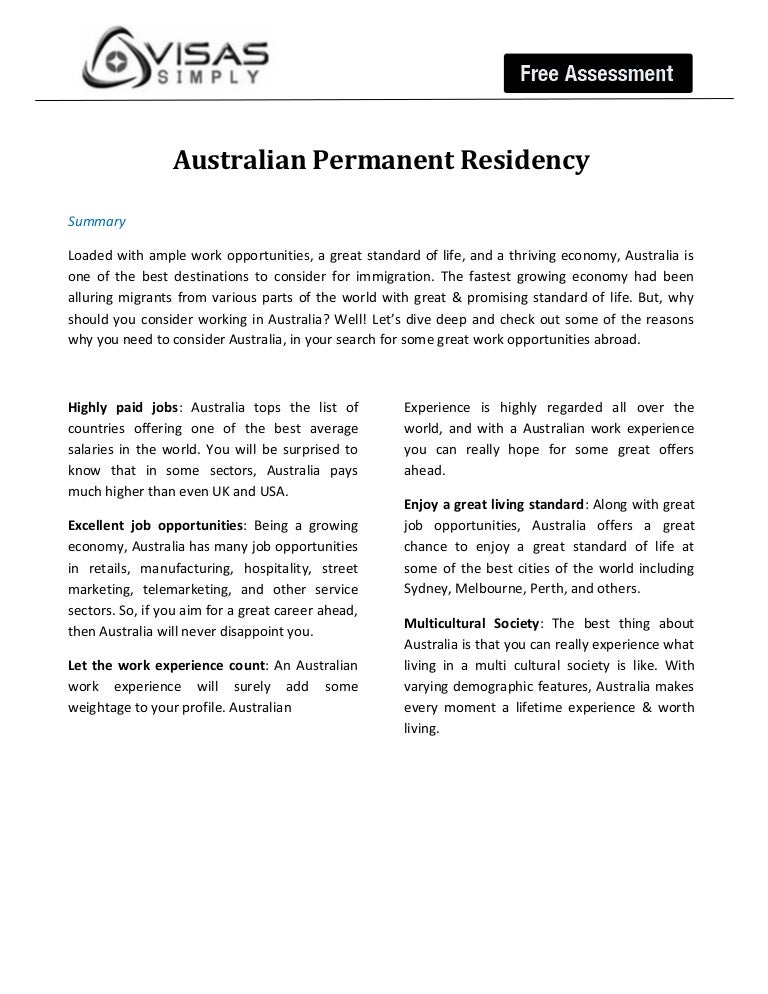 Australian permanent residency