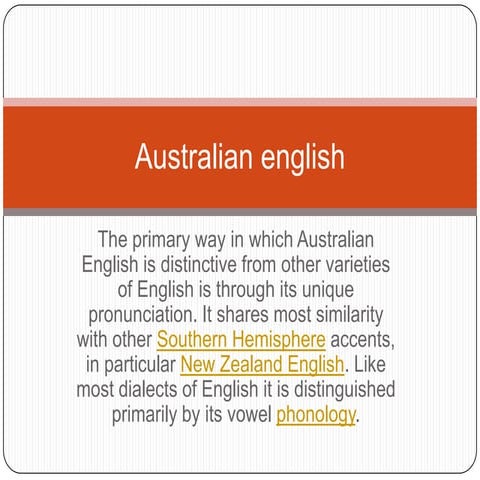 Australian english