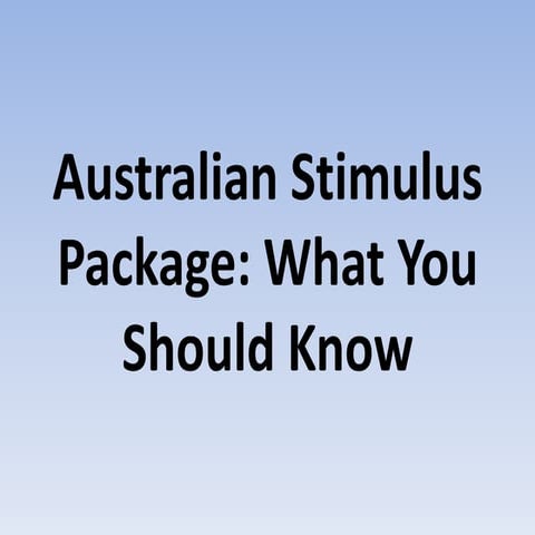 Stimulus Package Australia 2025 – CSDH