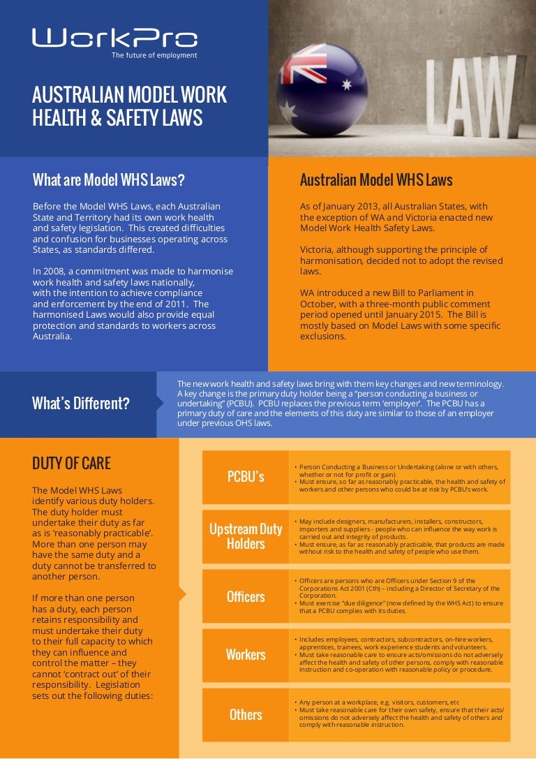 Australian WHS Fact Sheet