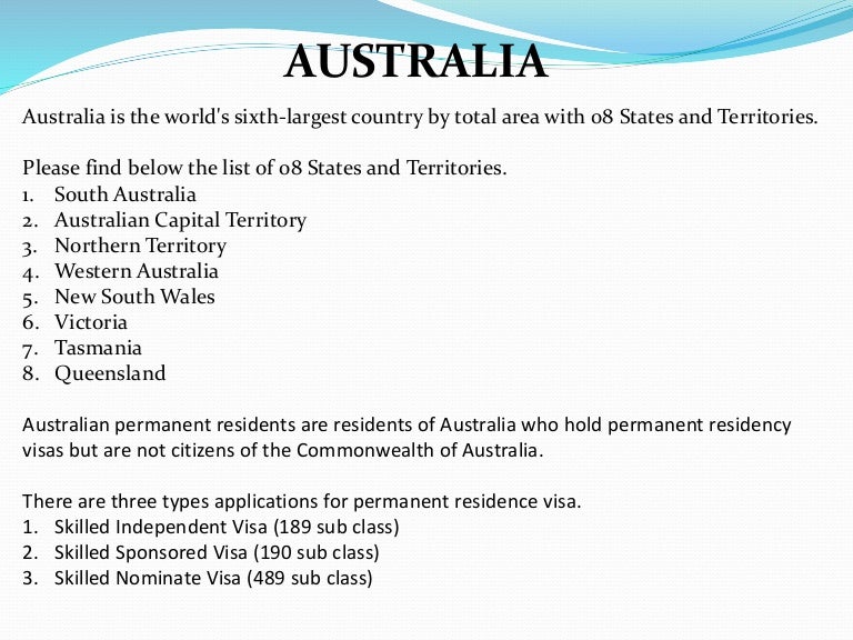 australian presentation