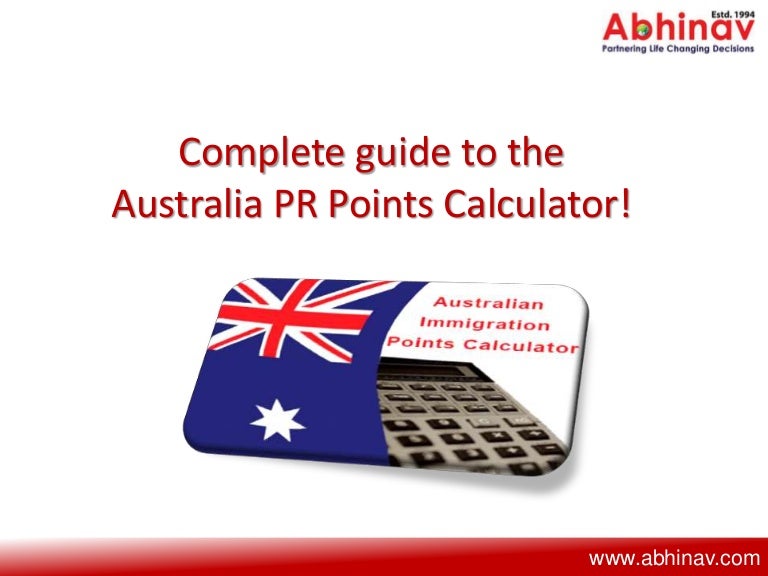 Pr Points Calculator Australia – SSKL