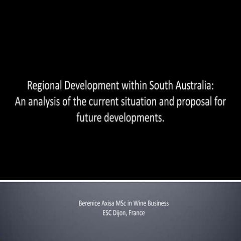 Regional Development within South Australia