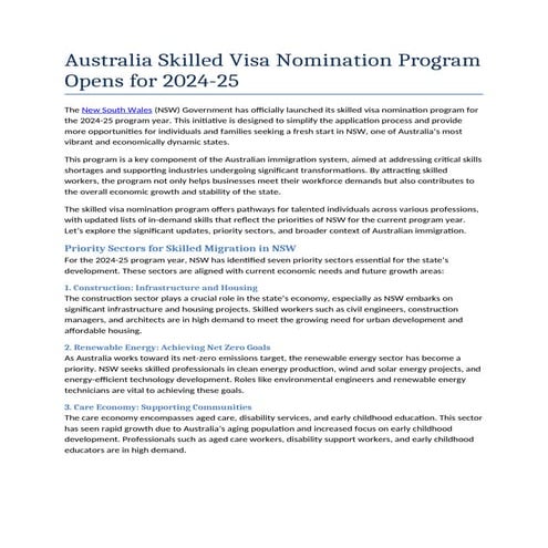 Australia Skilled Visa Nomination Program Opens for 2024-25.docx