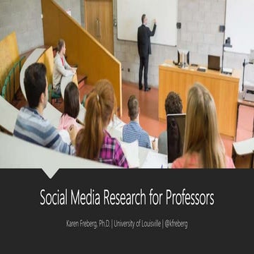 Social Media for Researchers (2019)