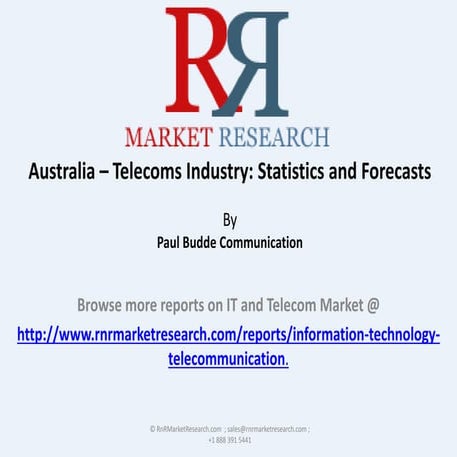 Australia – Telecoms Industry Analysis and Forecast to 2015-2020 